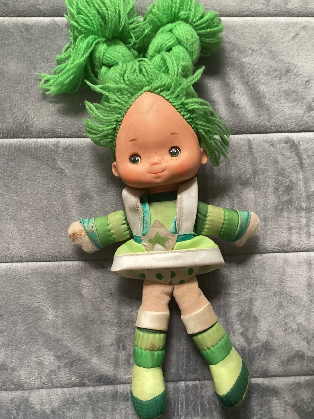 Green Hair Plush Kids Doll - Soft Green Outfit